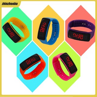 Đồng Hồ Điện Tử Dây silicone Đèn led fs Đơn Giản Cho Bé