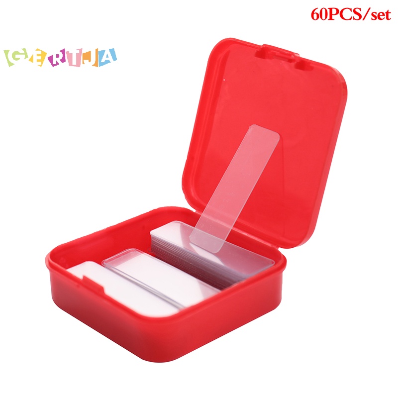 Hộp 60 Băng Keo Hai Mặt Hình Vuông Trong Suốt Siêu Dính Chống Thấm Nước Không Để Lại Dấu Vết