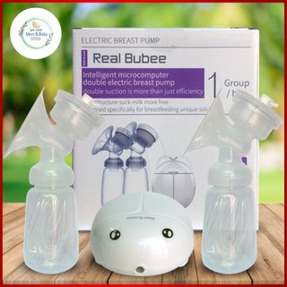 Máy hút sữa, máy vắt sữa điện đôi Real Bubee Đài Loan chính hãng, máy hút mạnh, chế độ massage êm ái tiện lợi-Ben Store