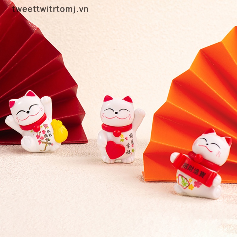 Mô Hình Mèo May Mắn mini Trang Trí Nhà Cửa vn