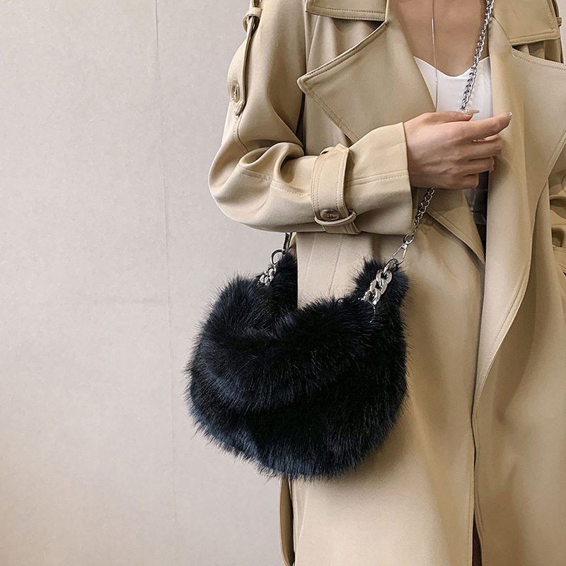 Túi Đeo Chéo Phủ Lông Thời Trang Thu Đông 2023 Dễ Thương Cho Nữ