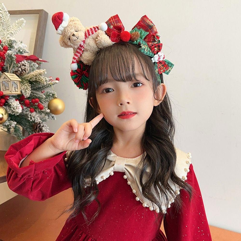 Băng Đô Nơ Cài Tóc Hóa Trang Giáng Sinh Năm Mới Cho Bé