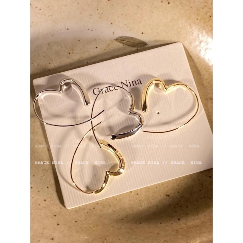 Bông Tai Hình Trái Tim Phong Cách Hàn Quốc Thời Trang Mới Cho Nữ