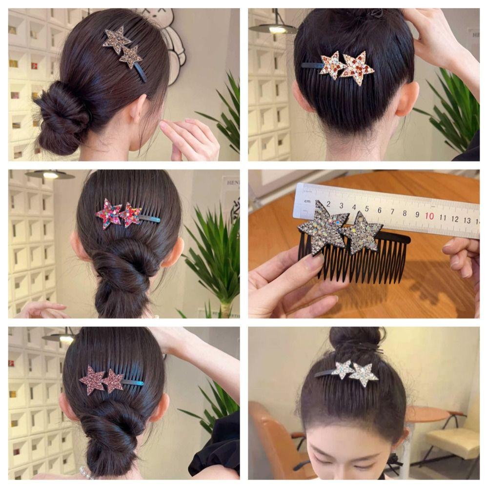 Lược Cài Tóc 26 Họa Tiết Ngôi Sao Đính Đá Lấp Lánh Phong Cách vintage