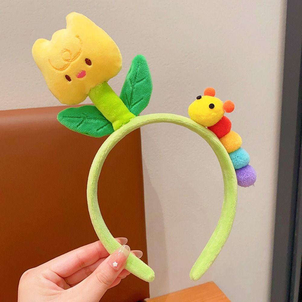 Jiu Băng Đô Cài Tóc Bằng Vải Bông Hoa tulip Sâu Hạt Đậu Phong Cách Hàn Quốc Làm Đạo Cụ Chụp Ảnh