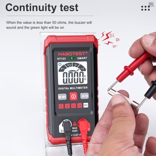 HABOTEST HT123 Digital Multimeter Auto Range Multi-meter 2,000 Counts True RMS Measuring AC/DC Voltage Resistance NCV Test with LCD Backlight Flashlight Data Hold