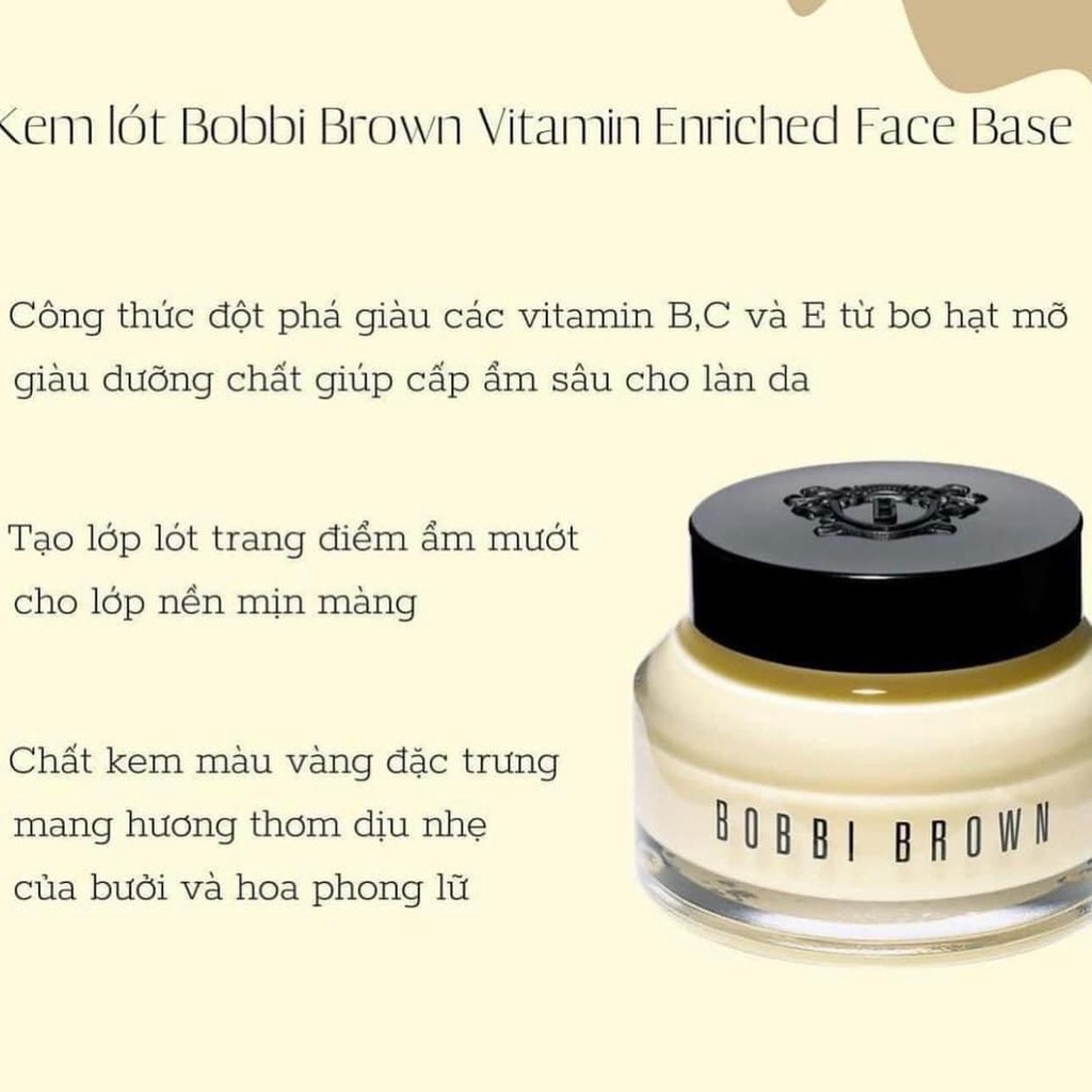 Kem lót Bobbi Brown Vitamin Enriched + 6% shopee