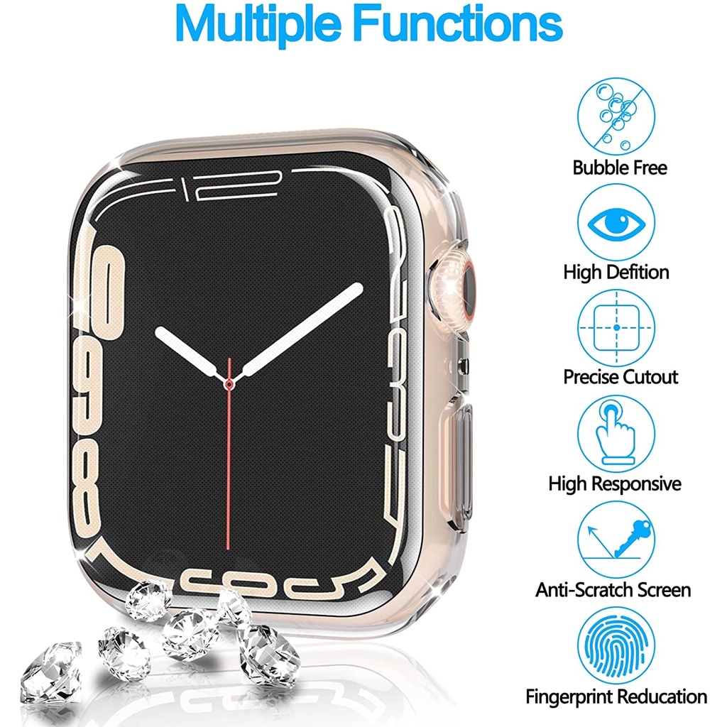 Ốp Dây Đeo Thay Thế Bằng Thép Không Gỉ 38mm 42mm 41 Cho iwatch 7 45mm 44mm 40mm se series 8 6 5 4