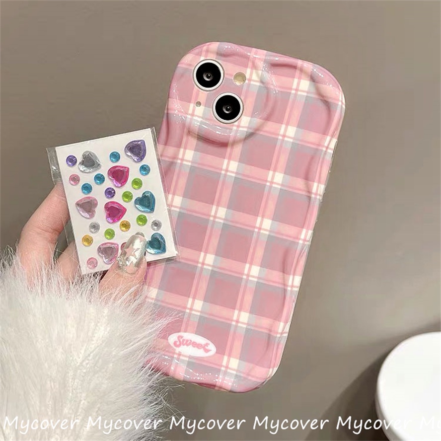 Ôp Điện Thoại Silicon Dẻo Hình Thỏ Bông Màu Hồng + Nhãn Dán diy Cho iphone 11 12 13 14 15pro max x xr xs 8 7 6 plus se 2020 Ốp