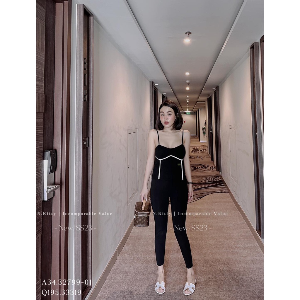 Áo len 2 dây mon.tegi viền ngực