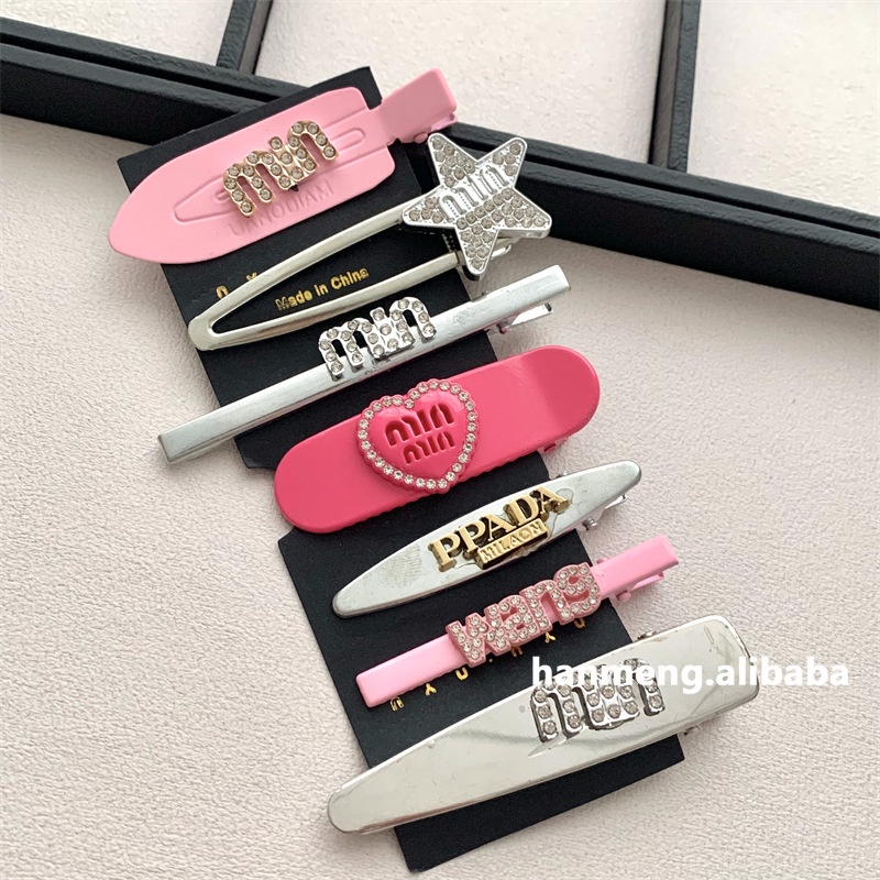 Set 7 Kẹp Tóc Hình Trái Tim / Chữ Cái