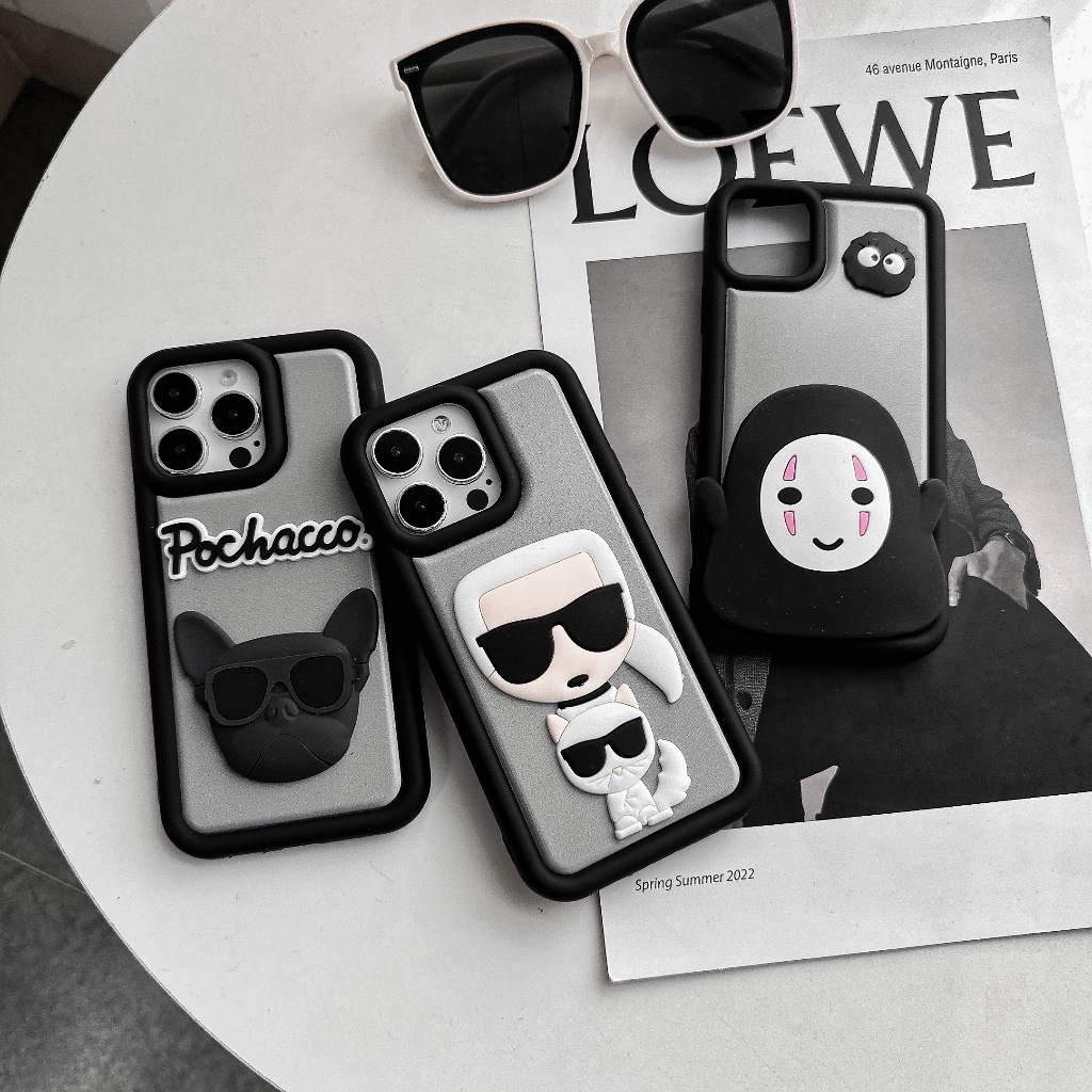 Ốp lưng iphone SU ĐEN GẮN ICON SIÊU NGẦU7plus/8plus/x/xsmax/11/11pro/11prm/12prm/13prm/14prm