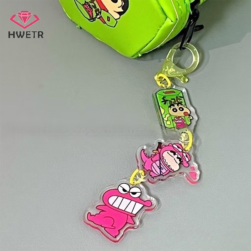 Hwetr Dây Móc Khóa Hình shin-chan Bằng acrylic Dễ Thương Trang Trí Túi Xách Mới