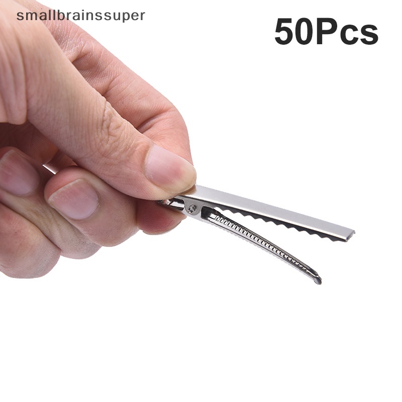 Bộ 50 Kẹp Cá Sấu Bằng Kim Loại Màu Bạc sbs