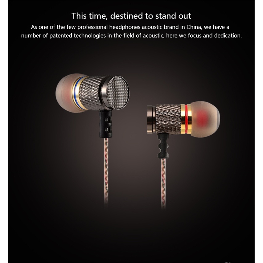 LUSHUO Tai Nghe Nhét Tai Kr Edr1 Edr2 Bằng Kim Loại Có Micro Tiện Dụng