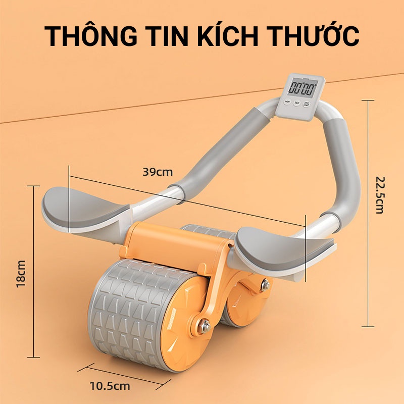 Con Lăn Tập Bụng Trợ Lực Thế Hệ Mới Dụng Cụ Tập Bụng Tập GYM Tại Nhà Có Chỗ Để Tay Tiện Dụng Chất Liệu Cao Cấp