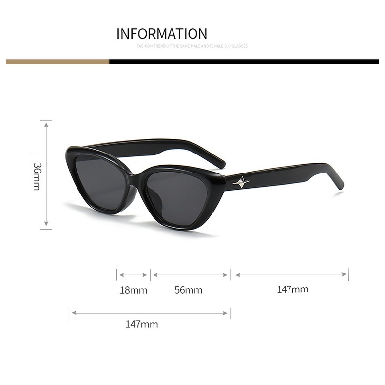 Samjune Kính Mát Hình Mắt Mèo vintage Chống Tia uv400 Thời Trang Cho Nữ