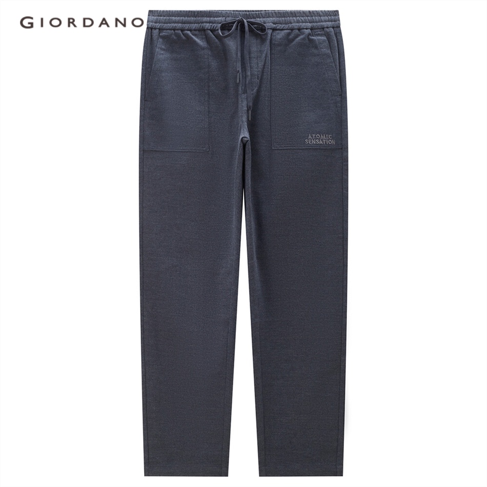 Quần dài GIORDANO 01113071 lưng thun thêu họa tiết dành cho nam