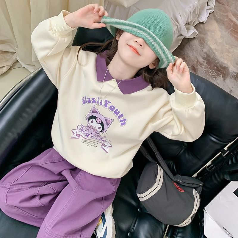 Áo Thun polo Mỏng Tay Dài Phong Cách Thời Trang Mùa Thu 2023 Mới Cho Bé Gái