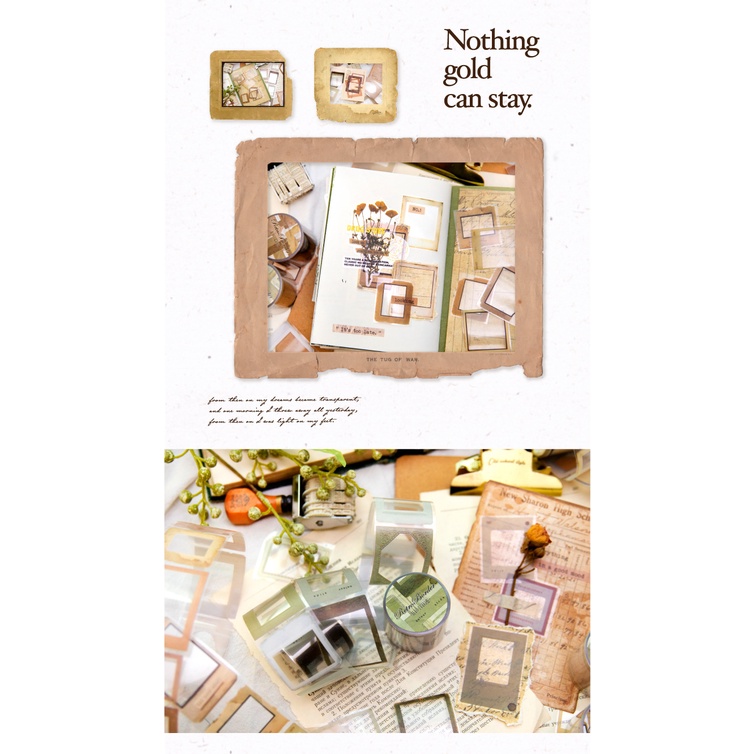 Cuộn Băng Keo Dán Viền Trang Trí Sổ Lưu Niệm diy 38mm * 200cm