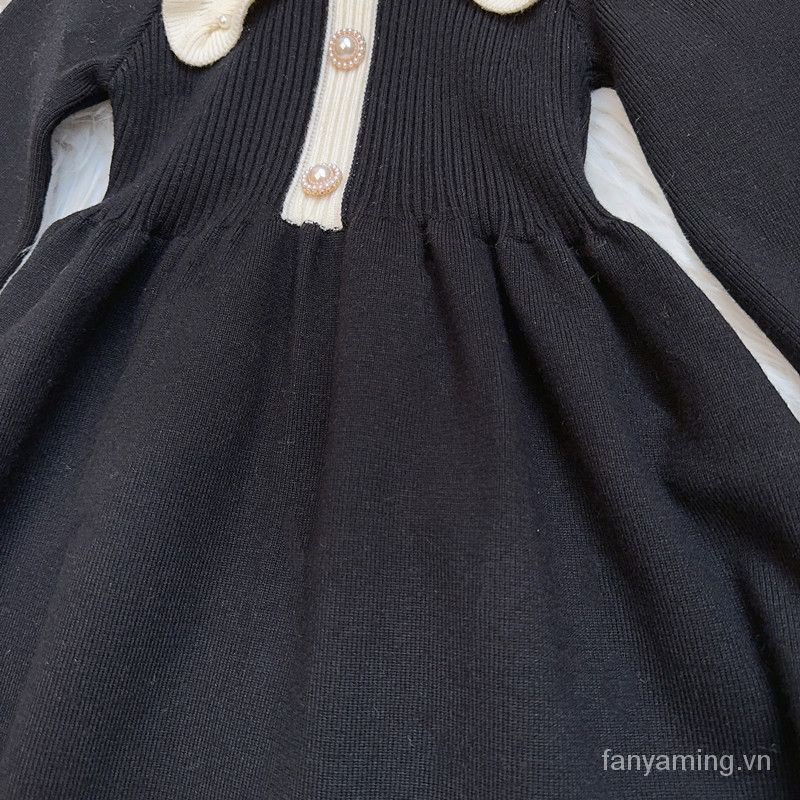 Đầm sweater Thời Trang Thu Đông Xinh Xắn Cho Bé Gái yqws