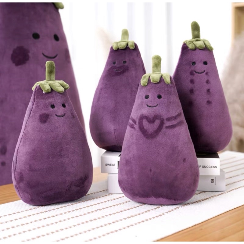 Gấu bông quả cà tím, móc khoá quả cà tím