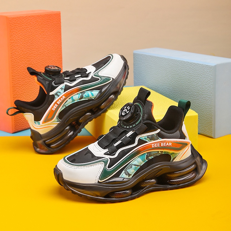 Giày Thể Thao Da Đế Bằng Thoải Mái Chất Lượng Cao Cho Bé