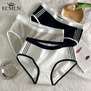 ECMLN Quần Lót Thể Thao cotton Thời Trang Hàn Quốc Dành Cho Nữ / Size m-xl