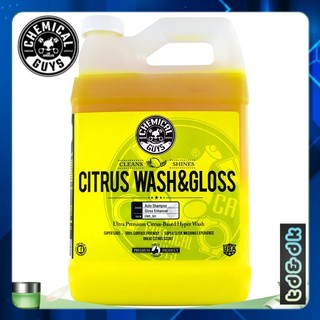 Nước rửa xe đậm đặc, hương chanh, tăng cường bóng thương hiệu chemical guys citrus wash & gloss -mỹ - 3.8l