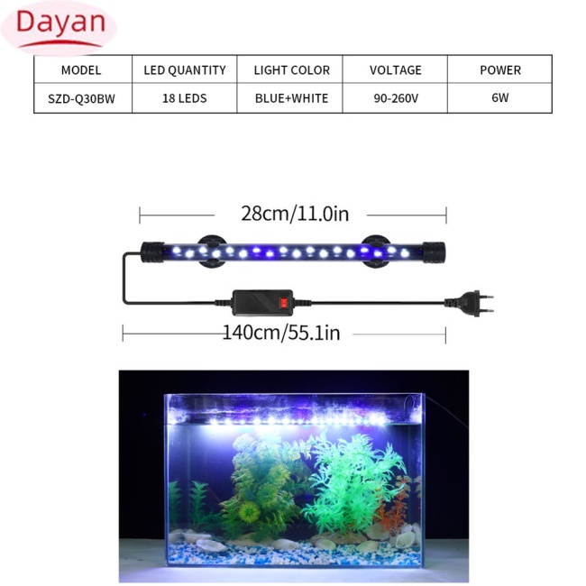 Đèn led 3 Bóng Độ Sáng Cao Chống Thấm Nước Chuyên Dụng Cho Bể Cá