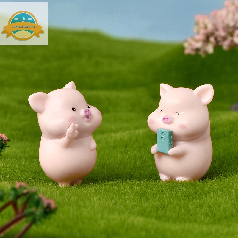 Mô Hình Chú Heo mini Dễ Thương Dùng Trang Trí Tiểu Cảnh vn
