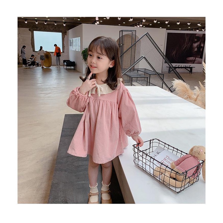 Đầm Công Chúa Phong Cách Hàn Quốc Thời Trang Xuân Thu 2023 Mới Cho Bé Gái
