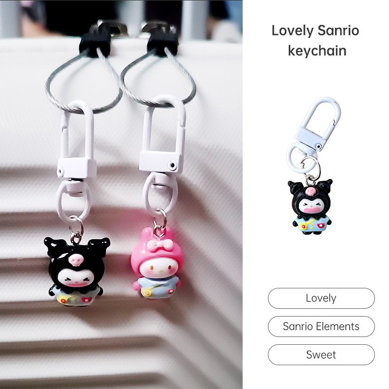 🌺🌺Móc Chìa Khóa / Túi Xách Họa Tiết Hoạt Hình Sanrio Melody Cinnamonroll Dễ Thương