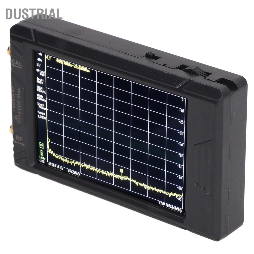 Dustrial Máy phân tích tần số quang phổ Màn hình LCD TFT 4in 100k đến 5 3 GHz đầu ra phát RF có thẻ lưu trữ