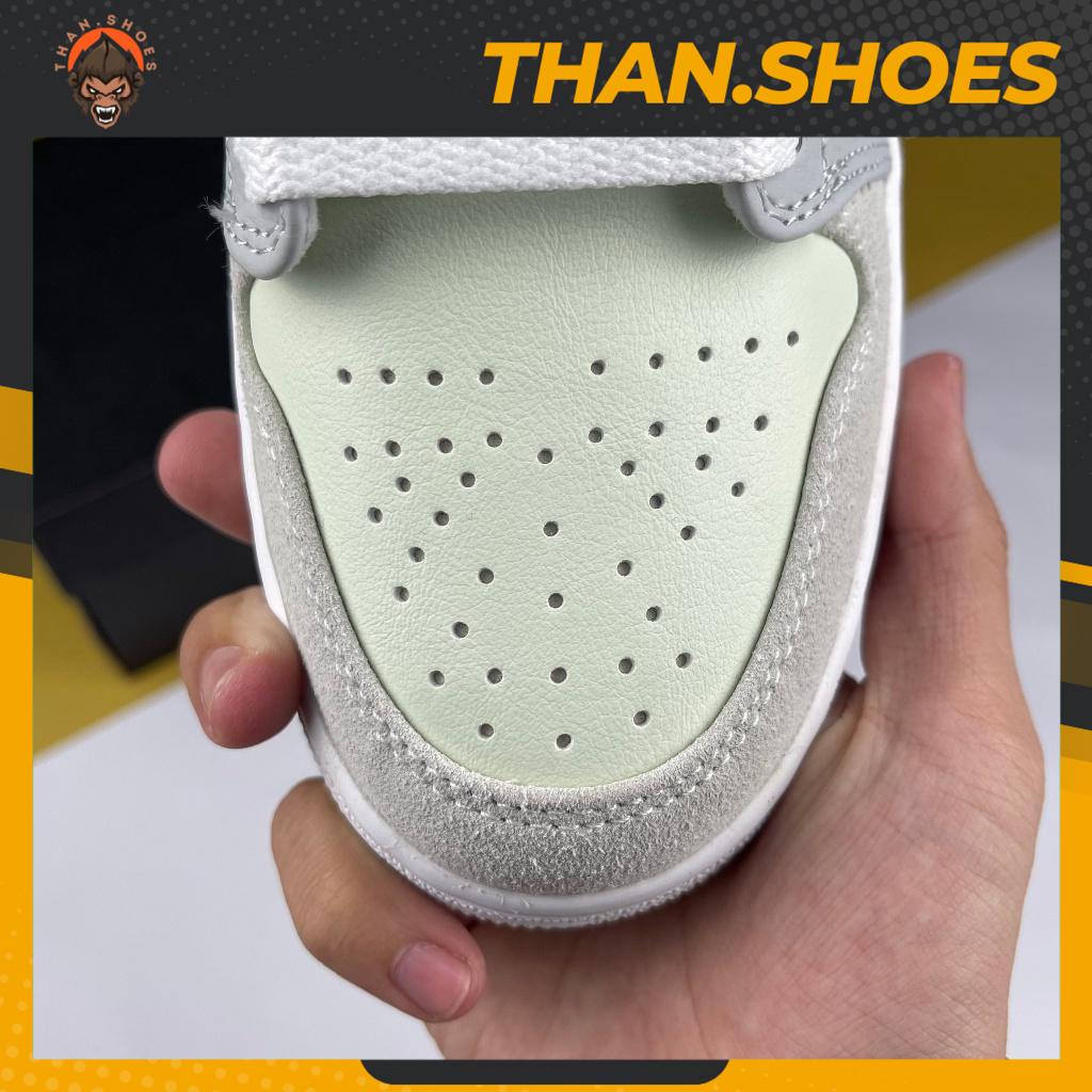 Giày JD1 Low Paris, JD1 Thấp Trắng Xám Gót Xanh - Than.Shoes