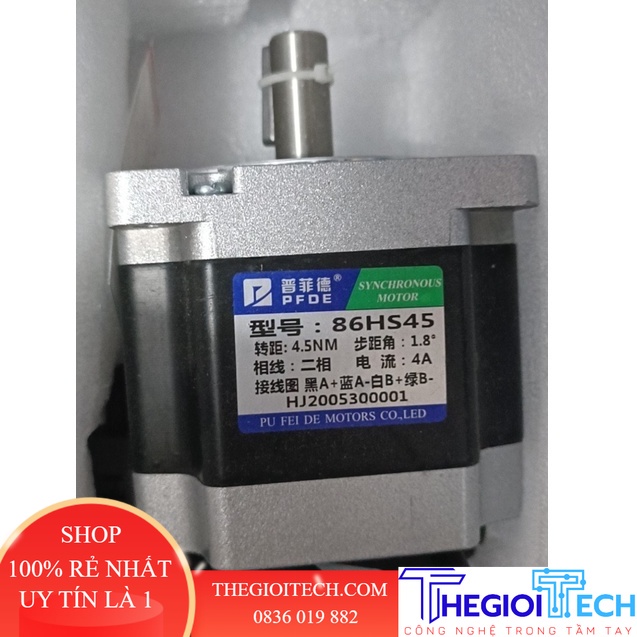 [New 100%] Động cơ bước 86, Step motor 86 cao 75mm NEMA34 mới 4.5Nm dòng 4A - 86×118mm 8.5Nm