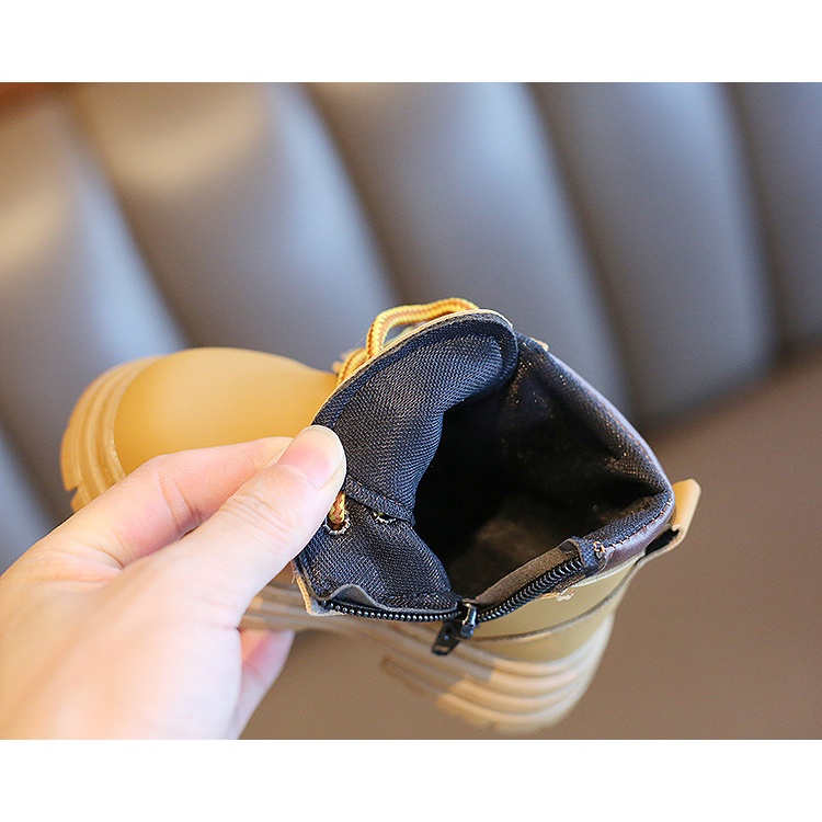 Giày Bốt martin gl2023 Đế Mềm Có Khóa Kéo Thời Trang Xuân Thu Cho Bé