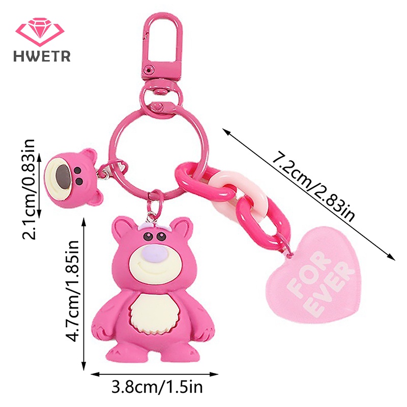 Móc Khóa Hình Gấu / Dâu Tây Dễ Thương Cho Nữ