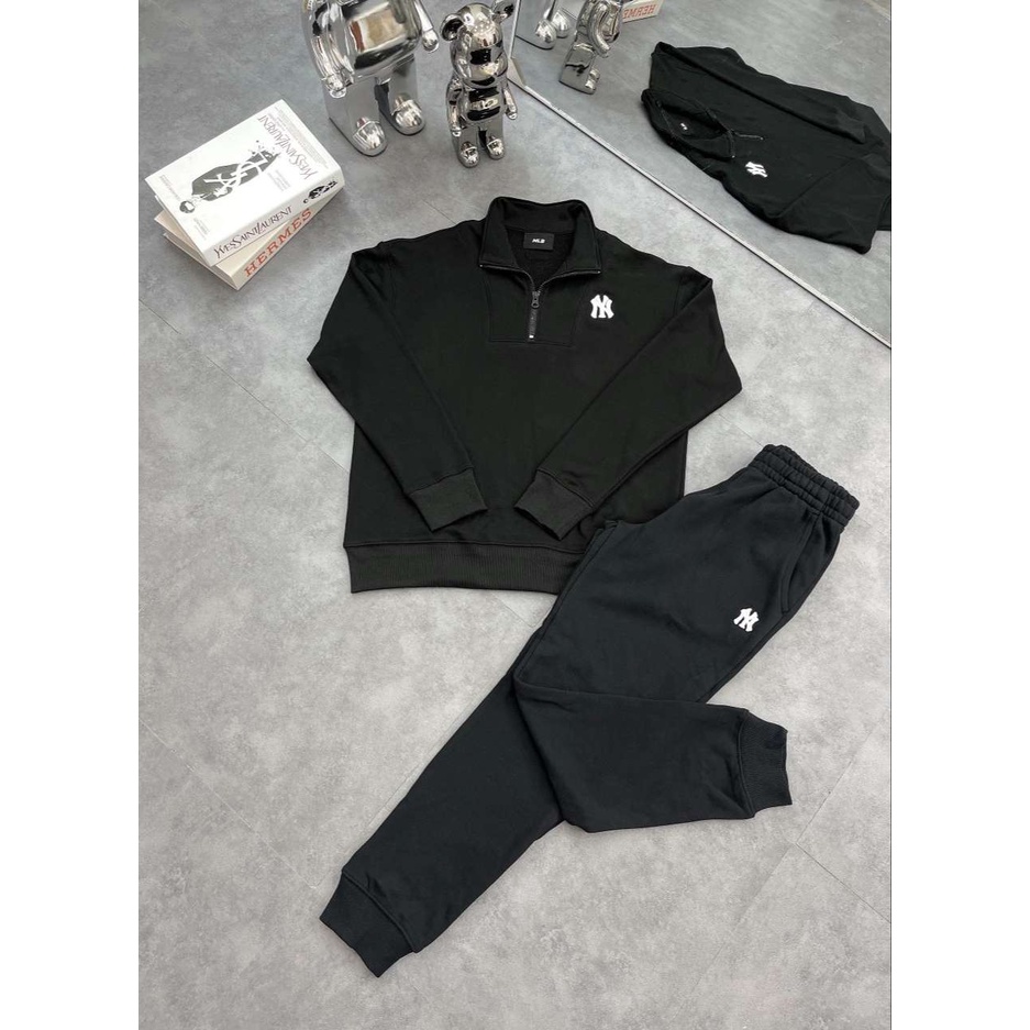 Áo Nỉ NY Sweatshirt Dài Tay Unisex Dáng Rộng Thoải Mái, Quần Nỉ Chân Cua Thời Trang DN.storeVNXK