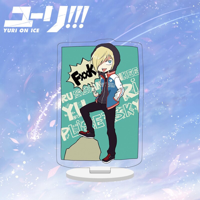 Mô hình Standee Yuri!!! On Ice Victor Nikiforov BL Anime để bàn tượng nhựa acrylic trong suốt Phụ kiện trang trí