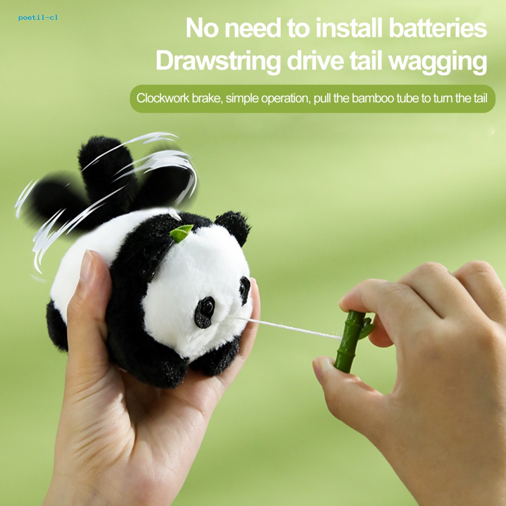 Poetil Đồ Chơi Gấu Trúc Nhồi Bông Chạy Pin Không Dùng Pin Có Chuông Dễ Thương Mới Lạ Cho Bé Trai Mẫu Giáo