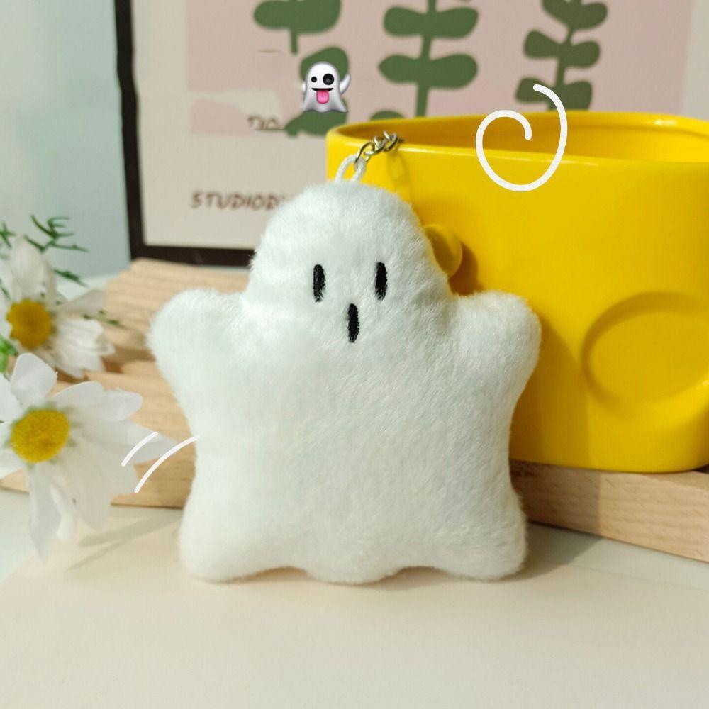 Dyruidoj Thú Nhồi Bông Mềm Mại Treo Móc Khóa Hình Ma Quỷ Màu Trắng Sáng Tạo Làm Quà halloween Cho Bé