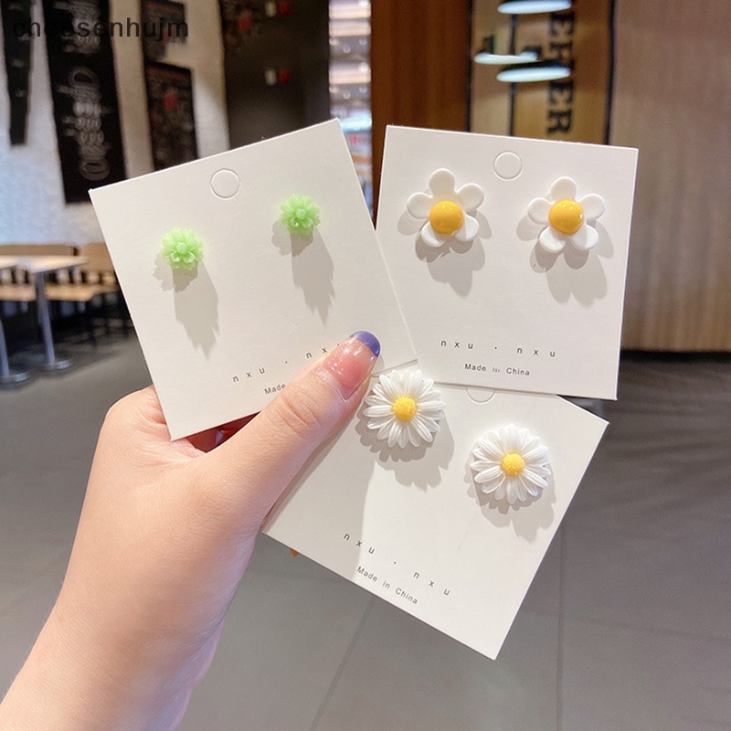 1 Cặp Bông Tai Đính Đá resin Thời Trang Hàn Quốc Dành Cho Nữ