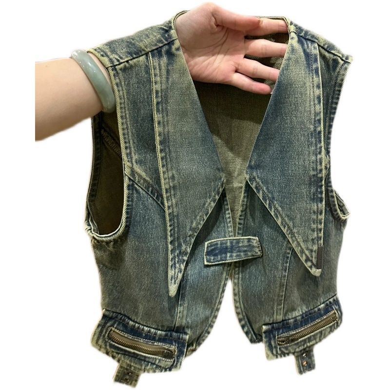 Áo denim Hai Dây Dáng Ngắn Ôm Sát Phong Cách Hàn Quốc Thời Trang Mùa Hè Dành Cho Bạn Nữ hc9b
