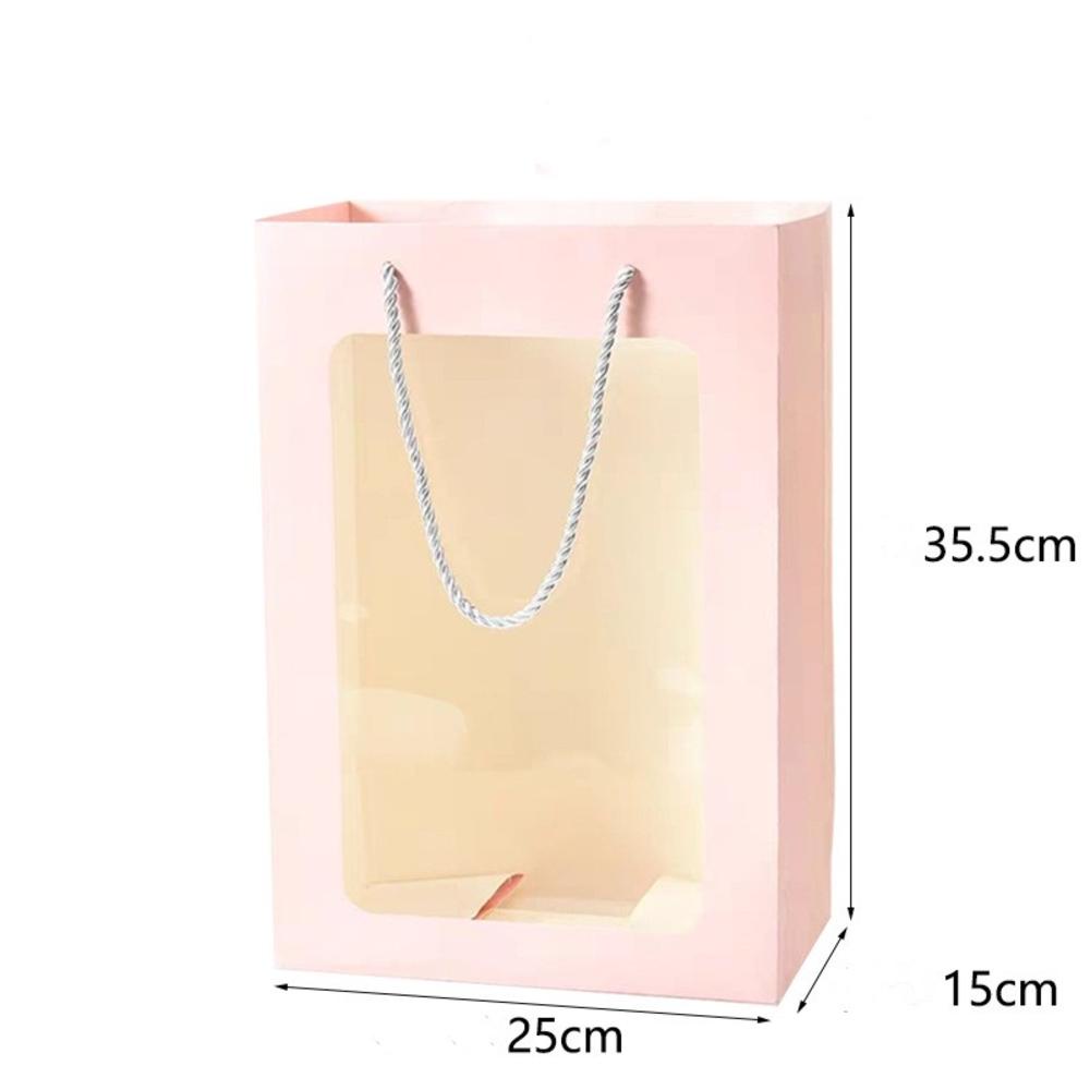 Túi Xách Mua Sắm Bằng Giấy kraft Đính Hoa Xinh Xắn