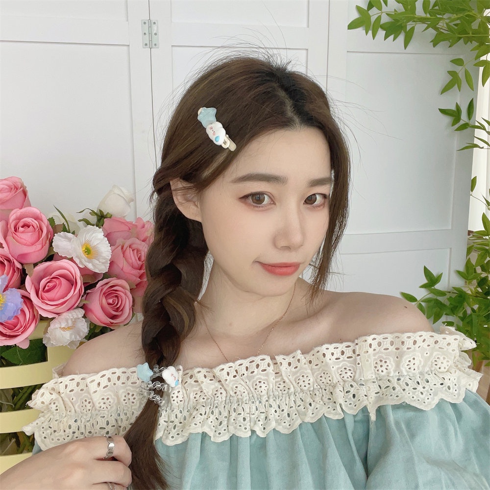 1 Kẹp Tóc Hình Đám Mây / Ngôi Sao / Đám Mây Dễ Thương Xinh Xắn Cho Bé Gái