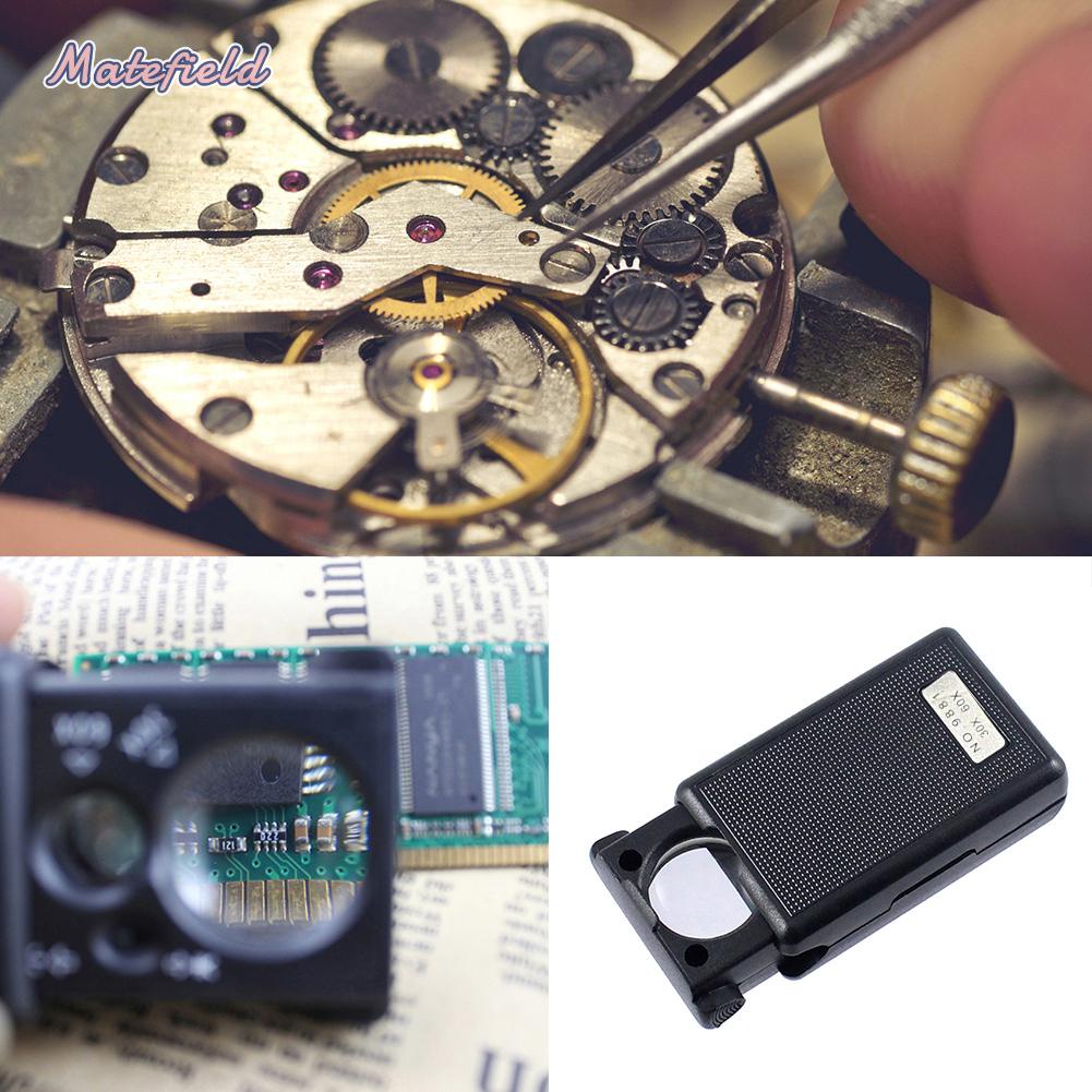 Kính Lúp Phóng Đại 30 60 Lần Có Đèn led Chuyên Dụng Làm Đồ Trang Sức