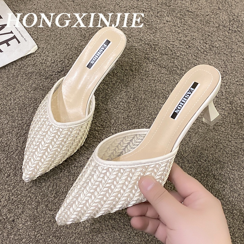 HONGXINJIE Giày Cao Gót Mũi Nhọn GIÀY SANDAL Thời Trang Mới 2023 Cho Nữ B24G0D2 36Z230909