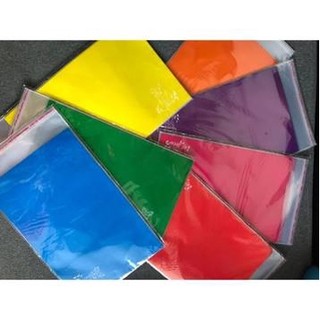Xấp 10 tờ Giấy bao tập vở màu lồng giấy kiếng