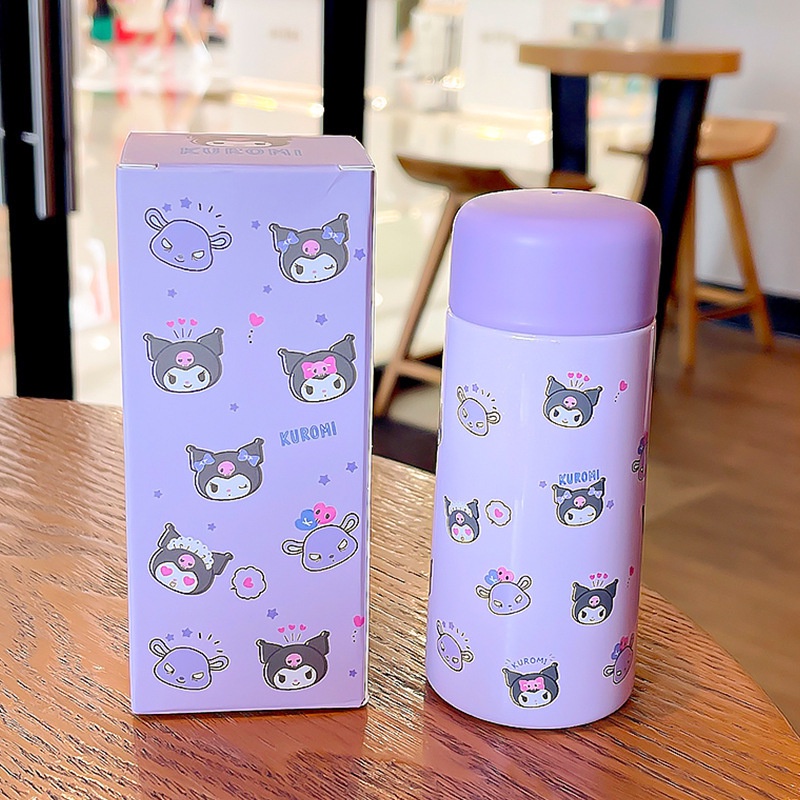 Sanrio Bình Nước Giữ Nhiệt mini Bằng Thép Không Gỉ Họa Tiết melody cinnamoroll Dễ Thương Trọng Lượng Nhẹ